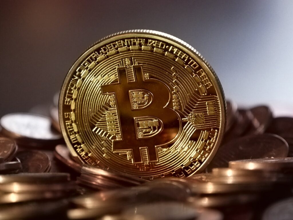 Bitcoin mønt i virkeligheden